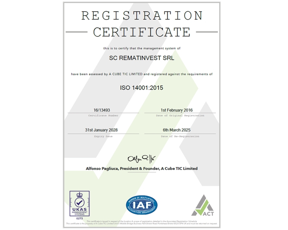 Certificare ISO 14001:2015